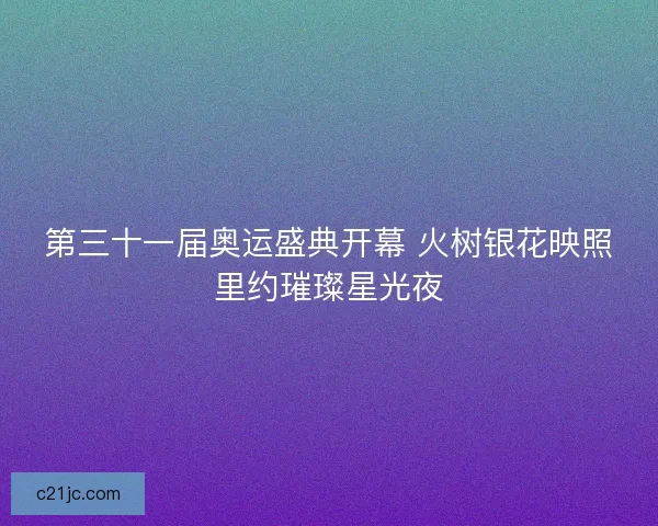 第三十一届奥运盛典开幕 火树银花映照里约璀璨星光夜